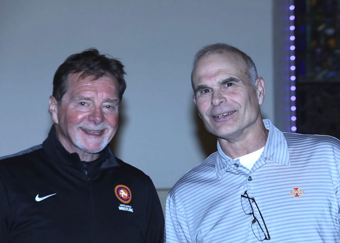 Mike Mann Right And Mike Doty Left At IWHOF Banquet Apr 14, 2025 Mike Mann Gallery Photos